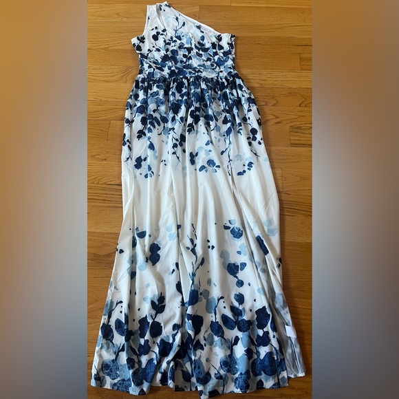 Made with Love Blue and White One-Shoulder Dress | M | NWT - Picture 9 of 9